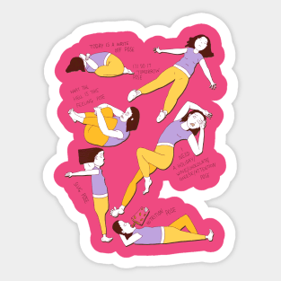 My Favorite Yoga Poses Sticker